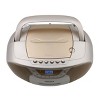 Jensen Cd-590 Portable Bluetooth Stereo Cd Cassette Player/recorder With  Am/fm Radio - Champagne : Target