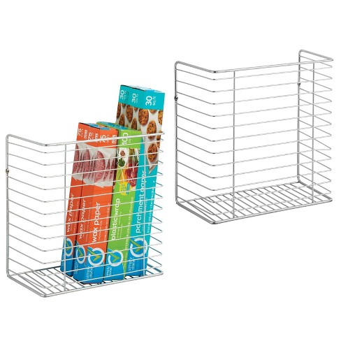 Mdesign Metal Kitchen Shelf Stackable Organizer Storage Rack, 2 Pack,  Chrome : Target