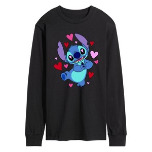 Men's - Lilo and Stitch - Heart Eyes Long Sleeve Graphic T-Shirt - 1 of 4