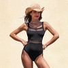 Women's Chic Mesh Panel One-Piece Swimsuit - Cupshe - 4 of 4