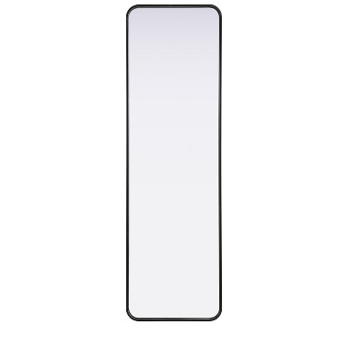 Elegant Lighting Contour Metal Rectangle Mirror 18x60 in Black