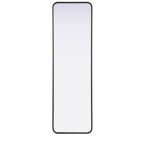 Elegant Lighting Contour Metal Rectangle Mirror 18x60 in Black - 1 of 4