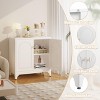 ZACHVO 33-Inch H 2 Doors White Metal Sideboard Storage Cabinet with Adjustable Shelf,for Kitchen, Living Room, or Office - 2 of 4