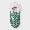 Women's Fair Isle Knit Slipper Sock with Faux Fur Lining and Grippers - Auden™ - 3 of 4