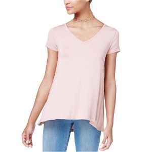 Hippie Rose Womens Strappy Back Basic T-Shirt, Pink, Large - 1 of 1