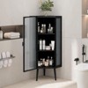 ALEXOUN Bathroom Cabinet - Corner Storage Cabinet with Glass Door,Adjustable Shelves for Bathroom Small Spaces,Space-Saving Organizer - 2 of 4