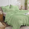 BAGOKIE 2/3 Pieces Seersucker Ruffle Bed in a Bag Comforter Set - 2 of 4