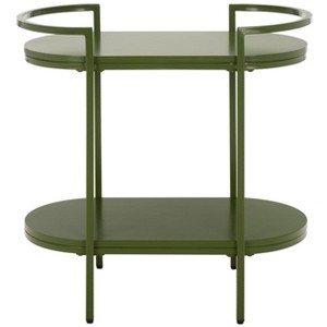 Inessa 2 Tier Bar Cart - BCT2503B - Green - Safavieh - 1 of 4