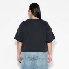 Women's Kewpie Chaotic Boxy Cropped Short Sleeve Graphic T-Shirt - Black - 3 of 3
