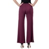 Womens Comfortable Solid Color Palazzo Pants - 24seven Comfort Apparel™ - 3 of 4