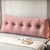 Bekrvio Velvet Wedge Headboard Pillow, Bed Rest Reading Backrest Cushion with Removable Cover & Side Pockets for Daybed & Couch - 4 of 4