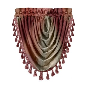 GoodGram Ombre Crushed Satin Sheer Single Window Curtains & Valances - 1 of 4