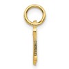 Black Bow Jewelry The Sadie 14k Yellow Gold Mini Satin Script Initial Charm, Letter N - 2 of 4