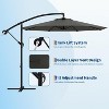 10FT Offset Cantilever Umbrella - 8-Rib Sun Shade, Push Button Tilt & Waterproof UV Protection - 3 of 4