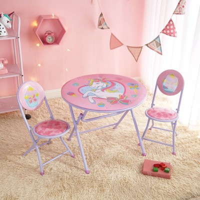 3pc JoJo Siwa Unicorn Round Table and Chair Set