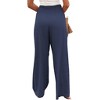 Coolmee Women's High Waisted Cotton Linen Palazzo Pants Wide Leg Long Lounge Pant Trousers with Pocket - 2 of 2
