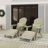 WestinTrends Tuscany HIPS Outdoor Patio Folding Adirondack Chairs with Ottomans (4-Piece Conversation Set) - 2 of 4
