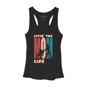 Women's Design By Humans Living the Mom Life Retro Stripes By imedine Racerback Tank Top - 1 of 2