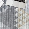 Geometric Area Rug, Washable Non-Slip Modern Carpet, Multi-Color Distressed Low Pile Rug for Kitchen, Bedroom - 3 of 4