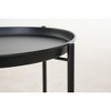 DOMETOUR Outdoor Steel Patio Side Table 2-Tier - 4 of 4