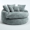 Aukfa 55" Oversized Round Chaise Lounge Chair, Modern Circle/Cloud Sofa Bed, Bean Bag Chair For Living Room - 3 of 4