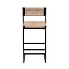 PAGED Bar Stools Set of 2 Modern Counter Stools with Back and Footrest Hand Woven Dining Chairs for Dining Room - 4 of 4