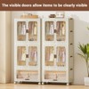 Portable Kids Wardrobe Closet with Doors, Plastic Baby Wardrobe Storage Cabinet with Hanging Rod Children's Clothes Closet Costume Storage Organizer - 4 of 4