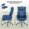 DYHOME Multi-Position Office Chair - PU Leather with Foldable Arms & Lumbar Support, Ergonomic for Home Office, Christmas Gift - 4 of 4