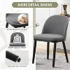 Upholstered Dining Chairs Set of 2, Modern Fabric Dining Room Chairs with High Back and Wooden Legs, for Kitchen or Restaurant - 4 of 4