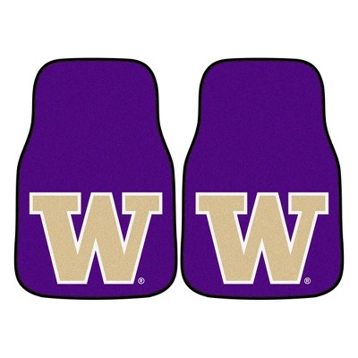 NCAA University of Washington Huskies Carpet Car Mat Set - 2pc