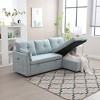 NicBex L-Shaped Chenille Reversible Sleeper Sectional Sofa with Storage Chaise for Living Room,Apartment,Office - 2 of 4