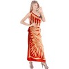 LA LEELA Women's Swimwear Cover up Wrap Sarong Wraps One Size Tangerine Jalebi - 2 of 3