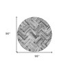 Gray Silver And Ivory Geometric Washable Indoor Outdoor Area Rug - 3 of 4