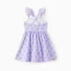 Disney Princess Rapunzel Ariel Moana Belle Toddler Girl Dress Ruffle Sleeve Crossback Strap Birthday Summer Sundress 2-6 Y - 2 of 4