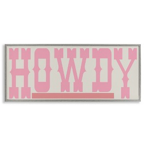 Stupell Industries Howdy Pink Text, 24" x 10" - 1 of 4