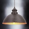 Urban Ambiance Luxury Hammered Outdoor Pendant Light,  8" x 12",  Olde Bronze Finish, UHP1170 - 3 of 4
