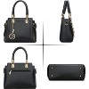 Stylish Women Satchel Purses and Handbags Vegan Leather Top Handle Shoulder - 4 of 4