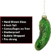 4E’s Novelty Blown Glass Pickle Ornament for Christmas Tree - 1 Pc Sparkly Pre-Strung 4” Christmas Pickle Ornament - 3 of 4