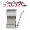 Smarty Had A Party Silver Baroque Plastic Dinner Forks - 240 pcs - 4 of 4