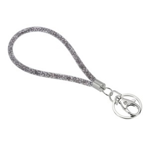 Unique Bargains Crystal ID Card Wristlet Bling Keychain Lanyards with Metal Clasp - 1 of 4