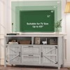 Whizmax TV Stand for up to 65''TV - Farmhouse Barn Door Style,Modern Entertainment Center,Ideal Media Storage(Gray) - 2 of 4