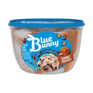 Blue Bunny Bunny Tracks Ice Cream - 56oz - 1 of 4