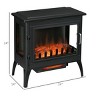 SEVOBAL Fireplace Insert Heater Mantel 3D Flame Quartz Fireplace Stove Bottom Air Outlet Fire Place Panoramic 3-Side View, Black, 28.25"*16.75"*24.5" - 3 of 4