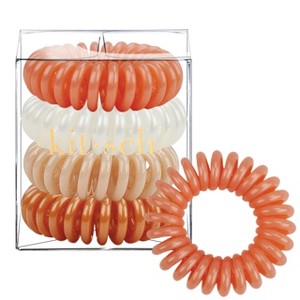 Kitsch Spiral Hair Ties, Coil Hair Ties, 4 Pack - 1 of 4