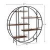 Wooden Industrial Storage Rack,5-Tier Open Shelves Bookshelf with Steel Frame,Vintage Display Cabinet for Living Room or Office–Cuddlewood - 4 of 4