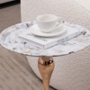 Syemin End Tables Mermaid Tail End Coffee Table Round Side Table Minimalist Accent Table for Small Spaces Decoration, White, 15.7"*15.7"*21.2" - 2 of 4