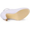 Allegra K Women's Back to College Round Toe Stiletto Heel Ankle Strap Pumps - 4 of 4