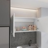 GlasFlength Kitchen Storage Kitchen Wall Cabinet Internal Shelves Cabinet Rectangular Storage Cupboard for Kitchen, White, 12.6"*39.3"*19.3" - 2 of 4