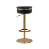 TOV Furniture Astro Black and Gold Vegan Leather Adjustable Stool - 2 of 4