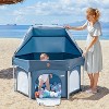 BabyBond Baby Playpen with Canopy, Portable Baby Playard for Outdoor and Indoor, 53"x53" Wide - 4 of 4